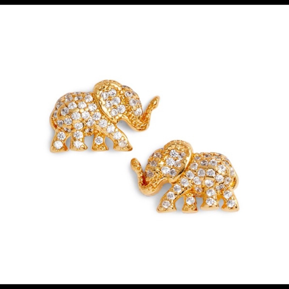 Kate Spade Pave Elephant Earrings